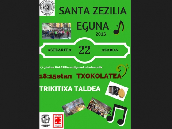 Doinua Musika eskola: Santa Zezilia ospatzeko antolatutako ekintzak