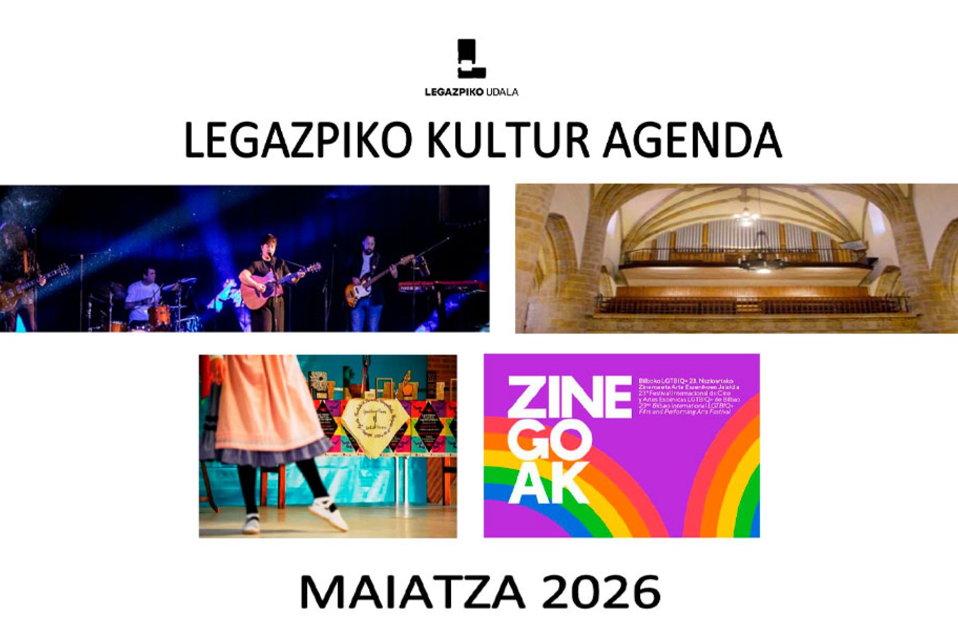2026ko maiatzeko kultur egitaraua eta KZguneko eskaintza ikusgai