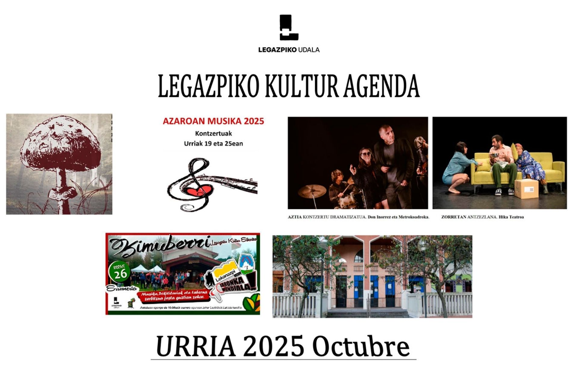 Programación cultural y actividad de KZgunea en Octubre de 2025