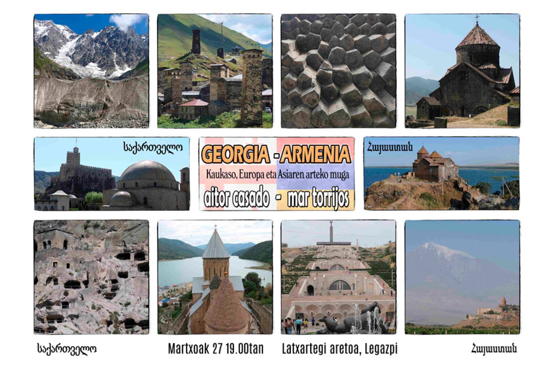 "Georgia-Armenia. Kaukaso, Europa eta Asiaren arteko muga" ikus-entzunezkoa martxoaren 27an Latxartegi aretoan