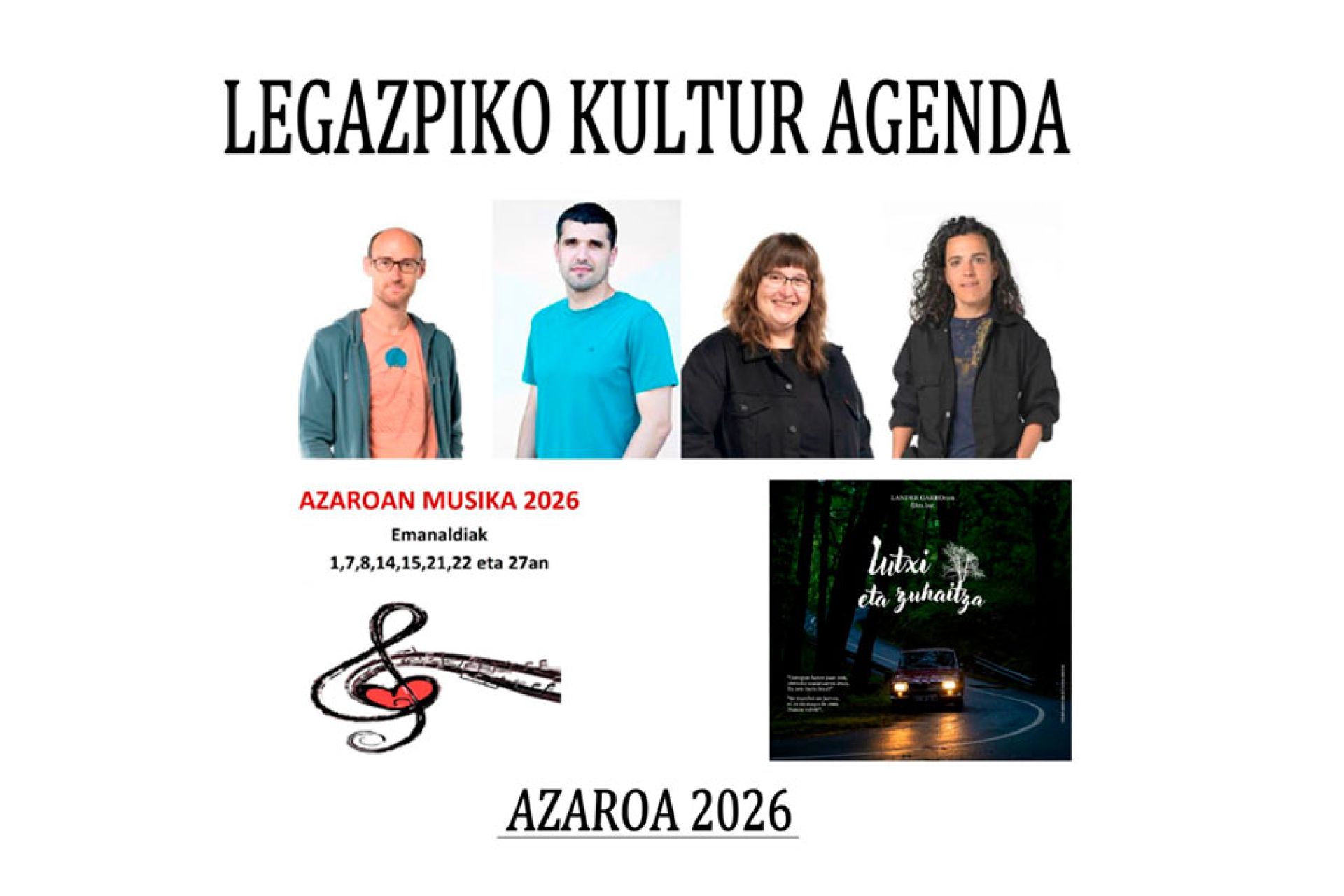 2026ko azaroko kultur egitaraua eta KZguneko eskaintza ikusgai