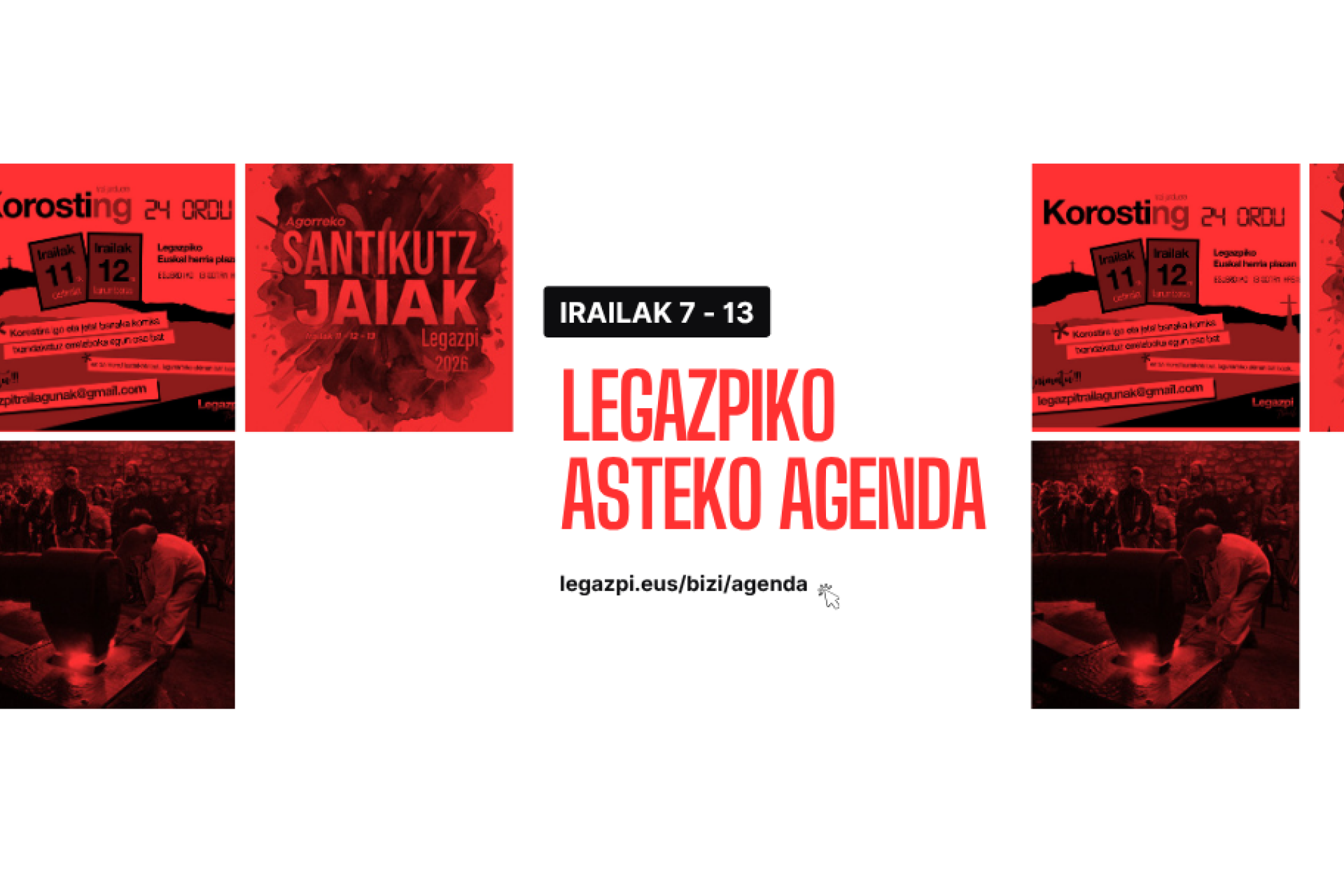 Agenda semanal: Todo lo que no te puedes perder en Legazpi del 7 al 13 de septiembre
