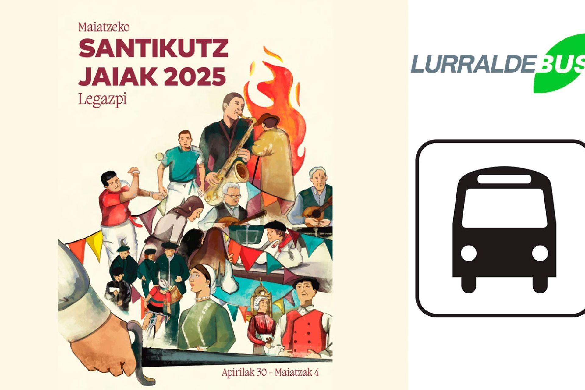 Servicio de autobús nocturno para las fiestas de Santikutz