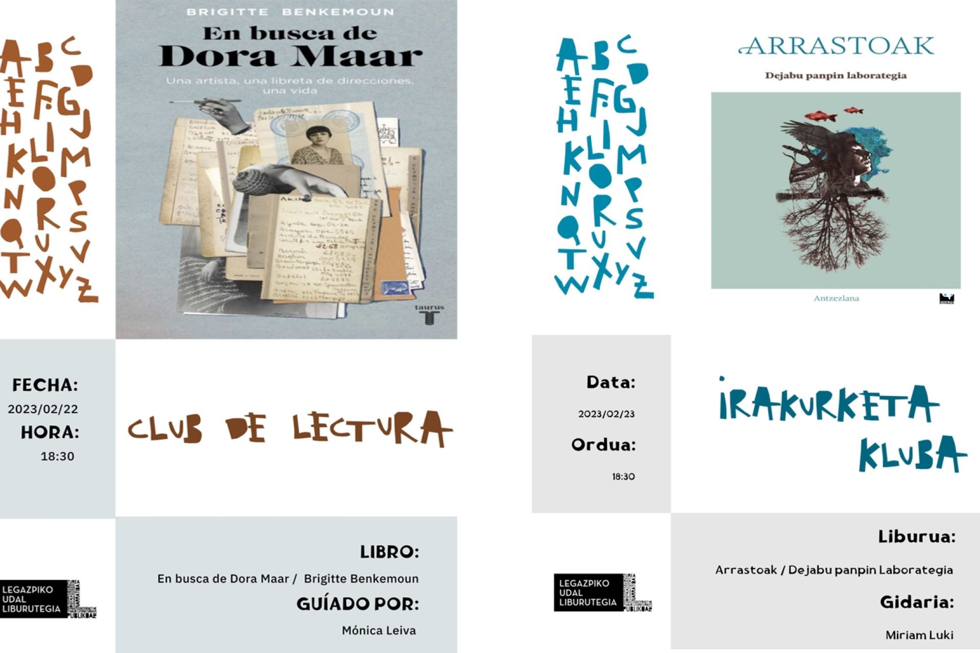Las sesiones de los clubs de lectura de febrero