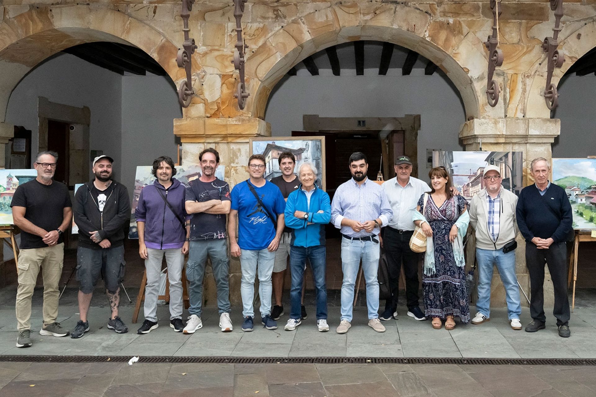 Jose Miguel Arranz ha sido  el ganador del XXIII Concurso de Pintura de calle “Joxe Martin Etxeberria”  y Esteban Oroz se llevó el premio del público