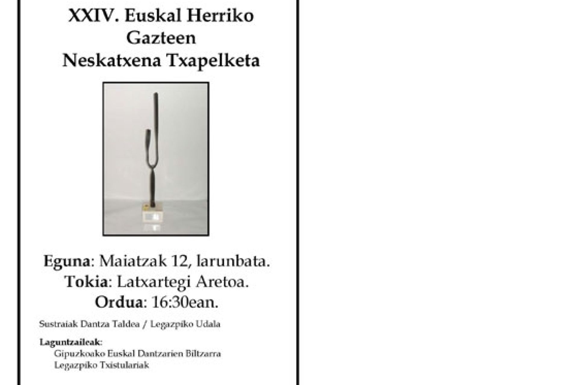 Campeonato de Neskatxena de Euskal Herria se hará en Latxartegi aretoa