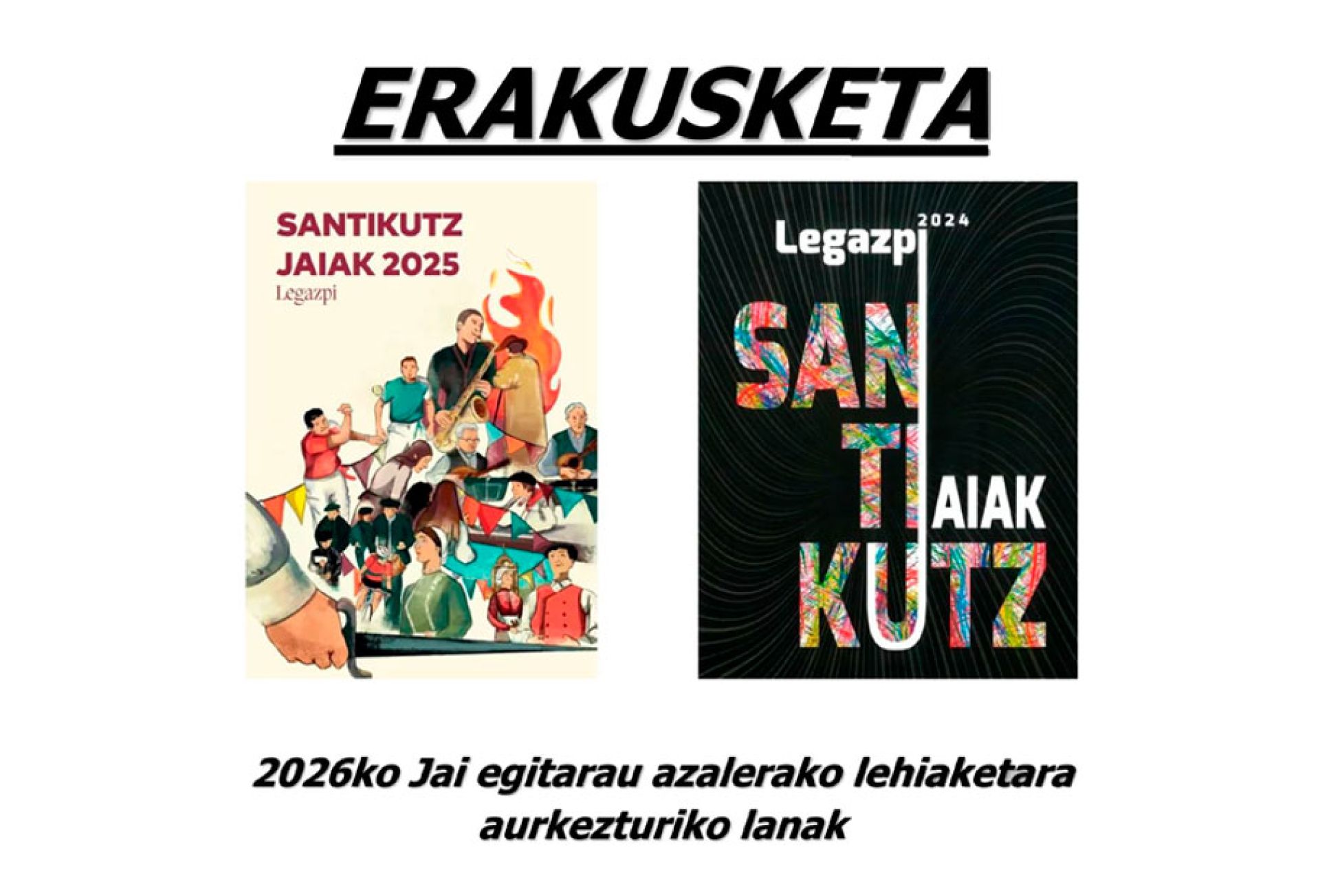EXPOSICIÓN: Los trabajos presentados al Concurso para la portada de los programas de las fiestas patronales se pueden ver en Kultur Etxea del 30 de enero al 13 de febrero
