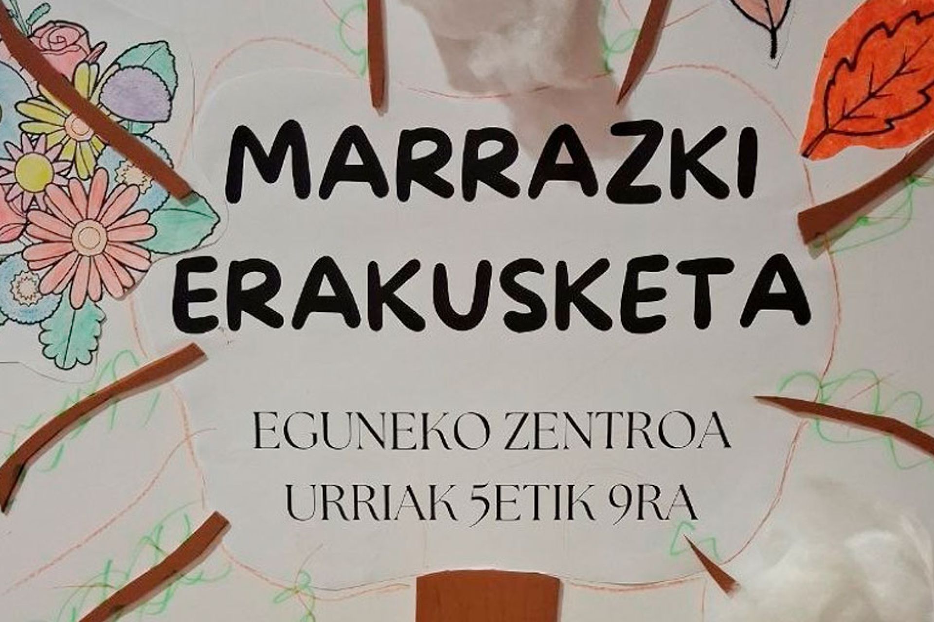 Eguneko Zentroko egoiliarren marrazki erakusketa Kultur Etxean