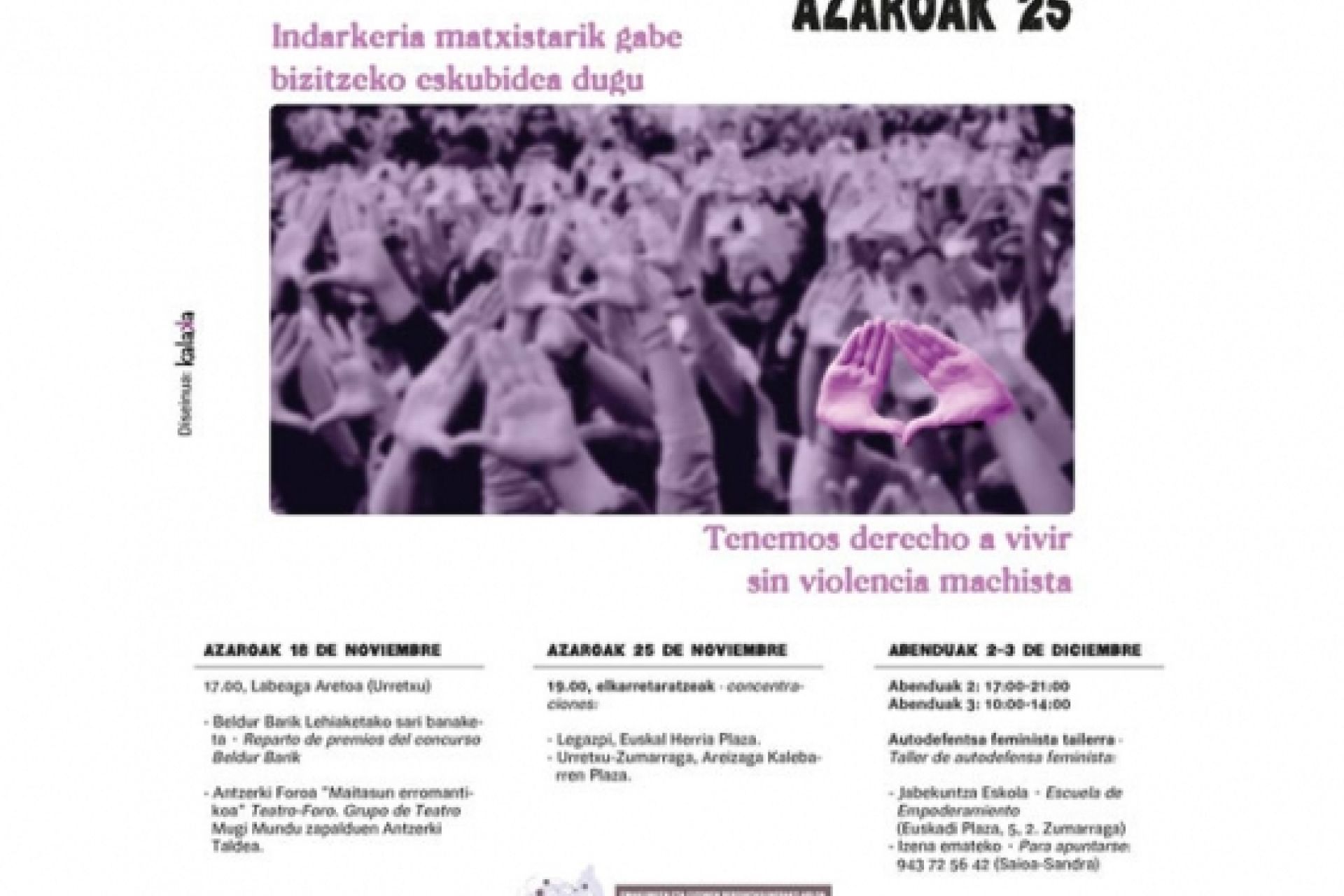 Concentración en contra de la violencia contra las mujeres