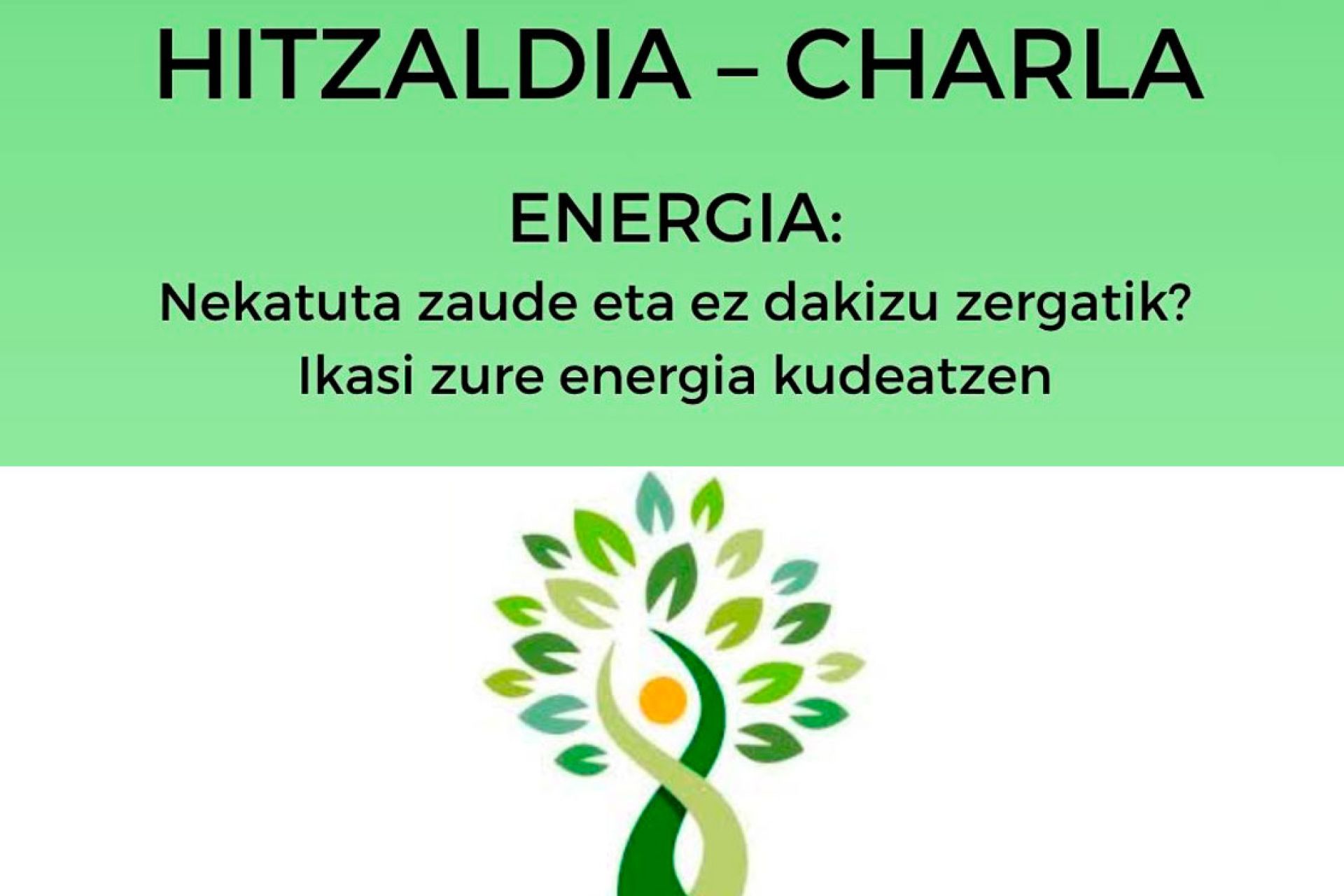 Hitzaldia “Norbere Energia” apirilaren 23an, 18:30etan Kultur Etxeko Areto Nagusian