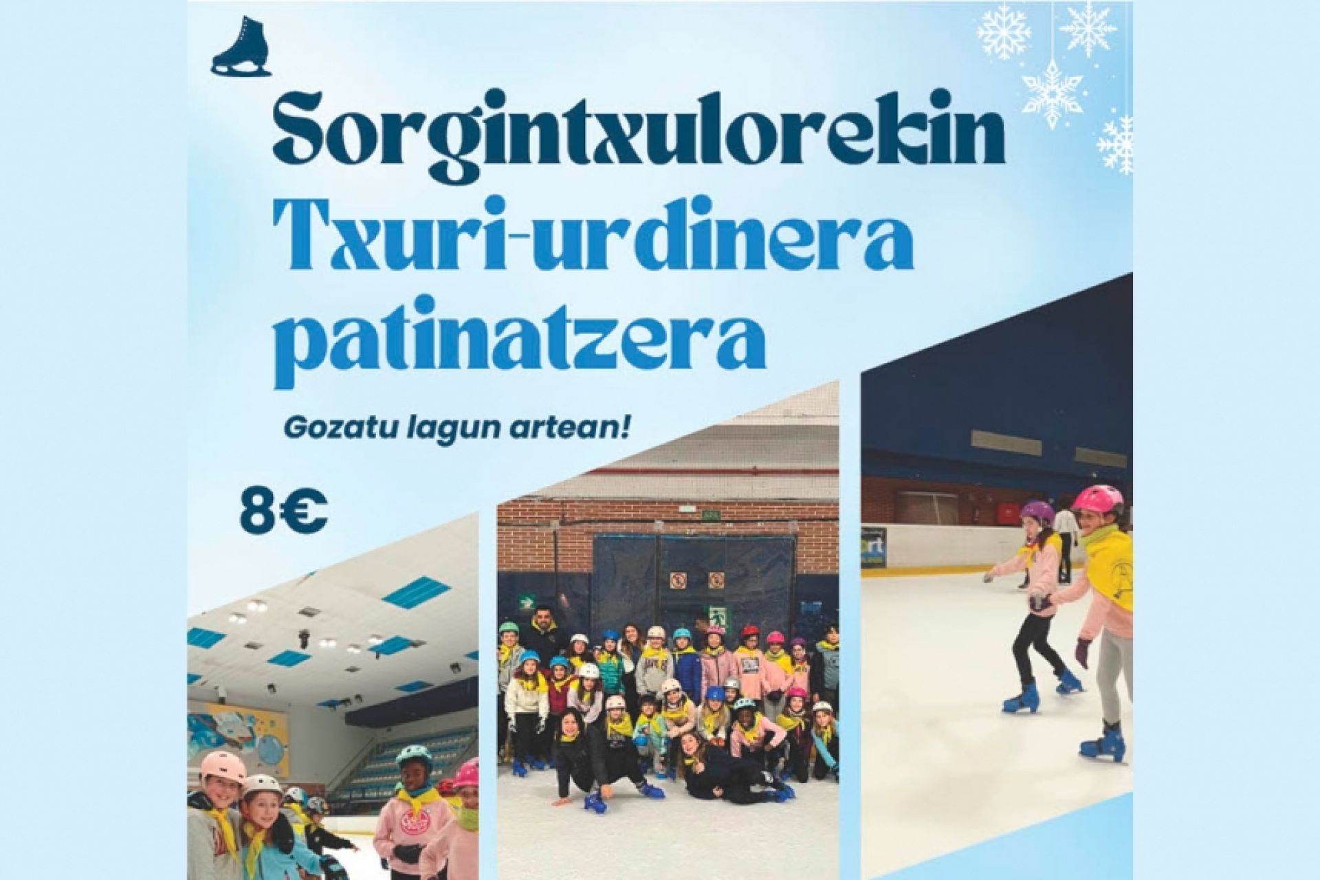 A patinar a Txuri-Urdin con Sorgintxulo, el 28 de febrero con el alumnado de LH 6